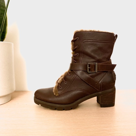 UGG Shoes - Ugg Australia Ingrid Short Heeled Biker Boot